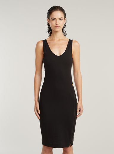 Vestido asimétrico con cremallera